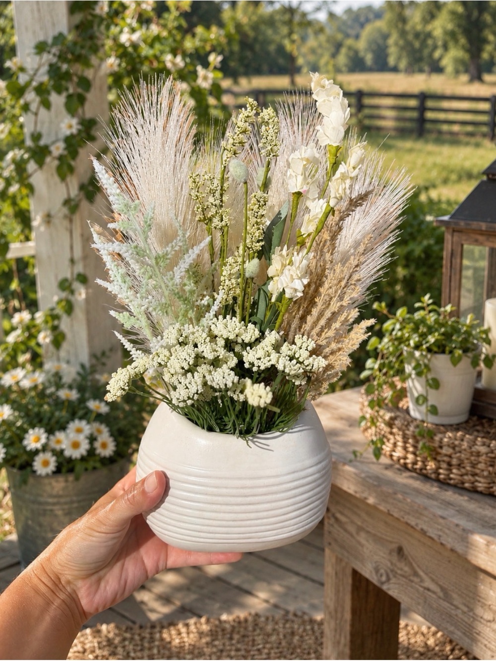 Floral Arrangement in Ceramic Vase - Brand: